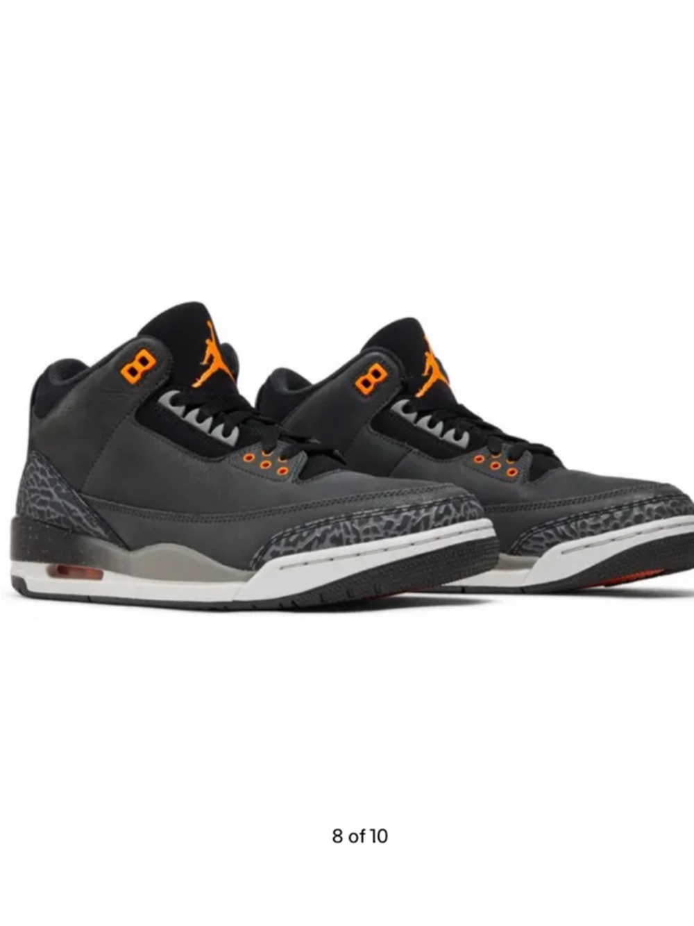 Jordan Black and Orange Retro Basketball Sneakers